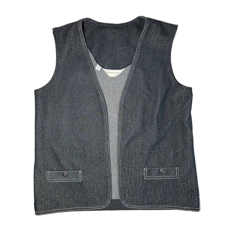Vintage Donovan-Galvani Woman's Denim Vest Jacket Size XL?